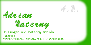 adrian materny business card