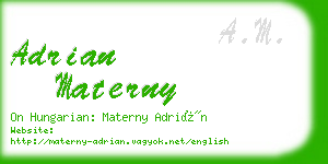 adrian materny business card